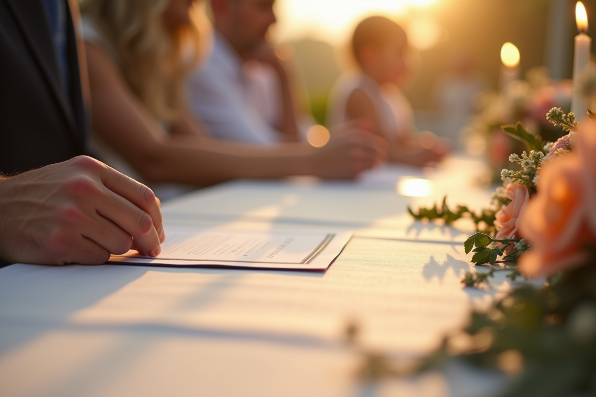 Gros plan sur mains tenant certificat lors d